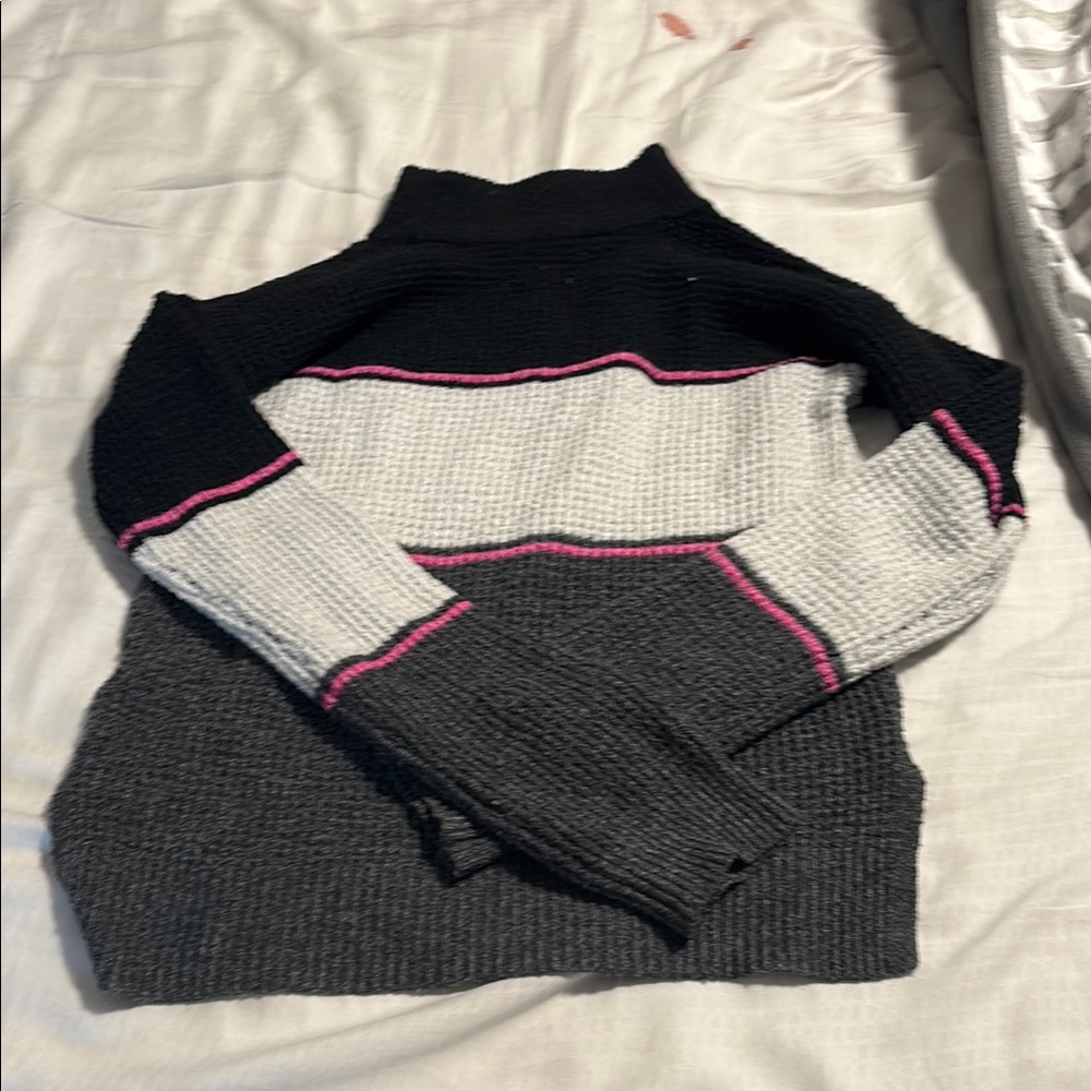 Colorblock Turtleneck Sweater